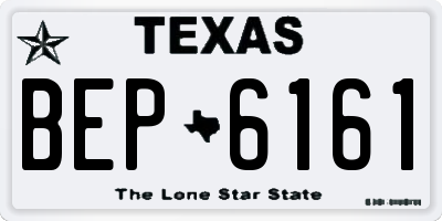 TX license plate BEP6161