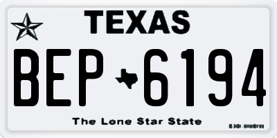 TX license plate BEP6194