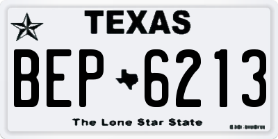 TX license plate BEP6213