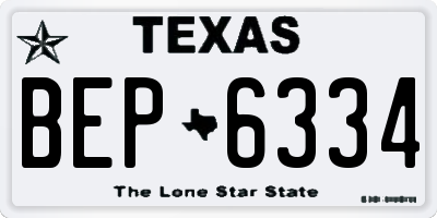 TX license plate BEP6334
