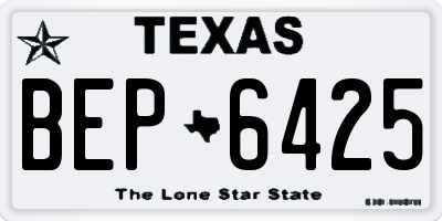 TX license plate BEP6425