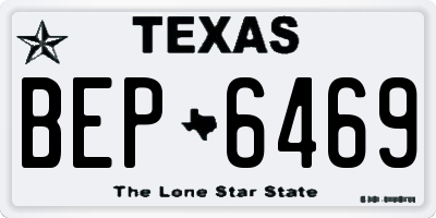TX license plate BEP6469