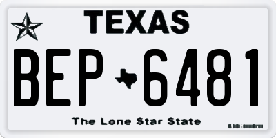 TX license plate BEP6481