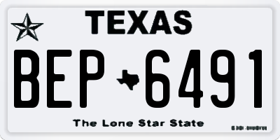 TX license plate BEP6491