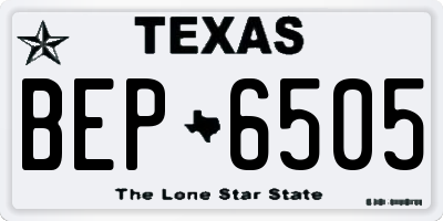 TX license plate BEP6505