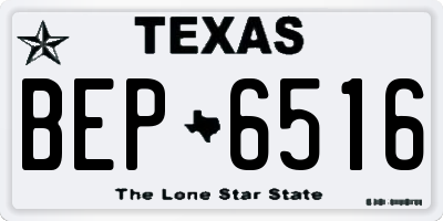 TX license plate BEP6516