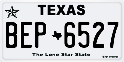 TX license plate BEP6527