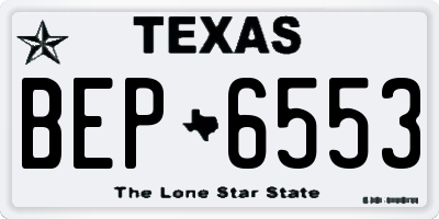 TX license plate BEP6553