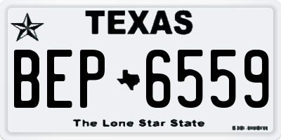 TX license plate BEP6559