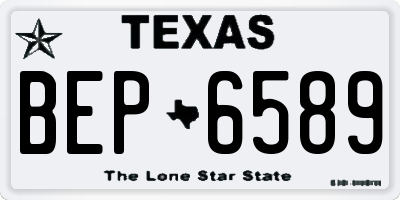 TX license plate BEP6589