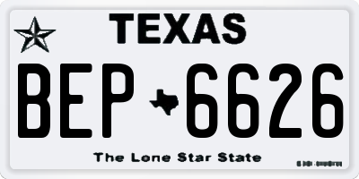 TX license plate BEP6626