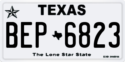 TX license plate BEP6823