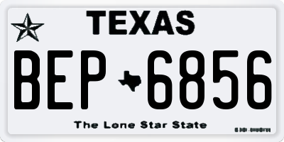 TX license plate BEP6856