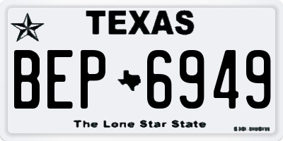 TX license plate BEP6949