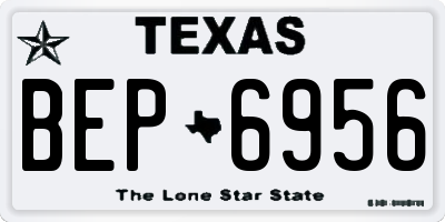 TX license plate BEP6956