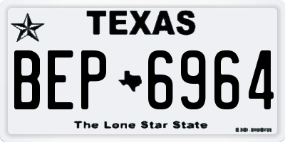 TX license plate BEP6964