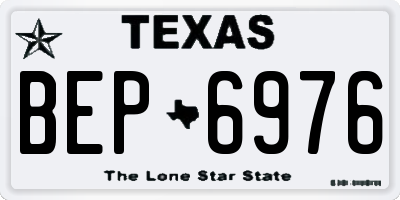 TX license plate BEP6976