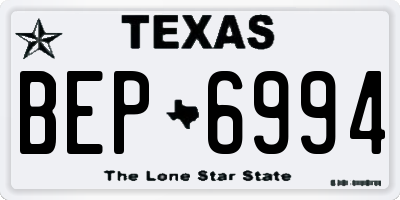TX license plate BEP6994