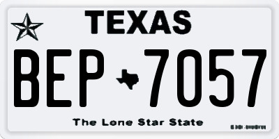 TX license plate BEP7057