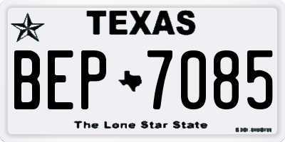 TX license plate BEP7085