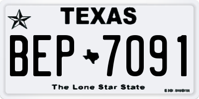 TX license plate BEP7091