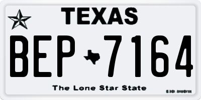 TX license plate BEP7164