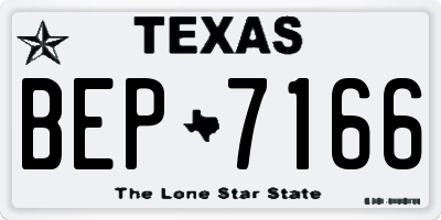 TX license plate BEP7166