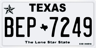 TX license plate BEP7249