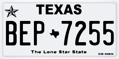 TX license plate BEP7255