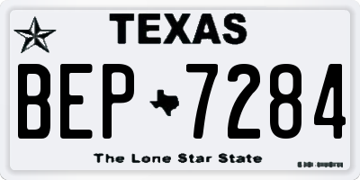 TX license plate BEP7284