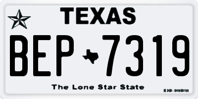 TX license plate BEP7319