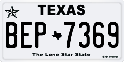 TX license plate BEP7369