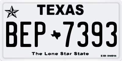 TX license plate BEP7393