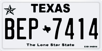 TX license plate BEP7414