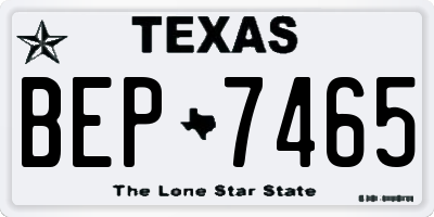 TX license plate BEP7465