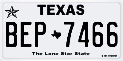 TX license plate BEP7466