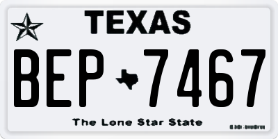 TX license plate BEP7467