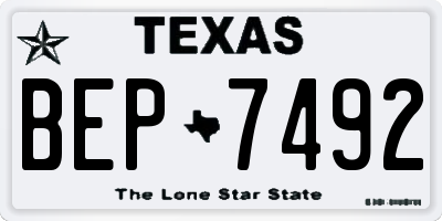 TX license plate BEP7492