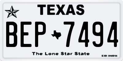 TX license plate BEP7494