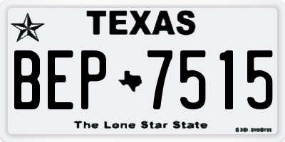 TX license plate BEP7515