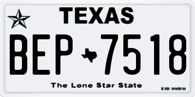 TX license plate BEP7518