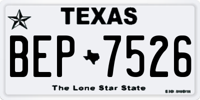 TX license plate BEP7526