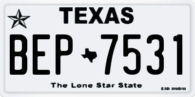 TX license plate BEP7531