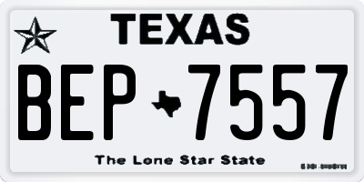 TX license plate BEP7557