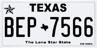 TX license plate BEP7566