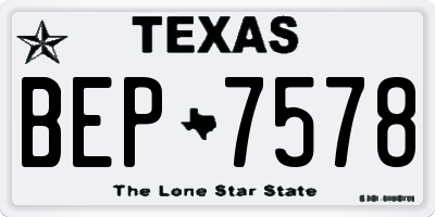 TX license plate BEP7578