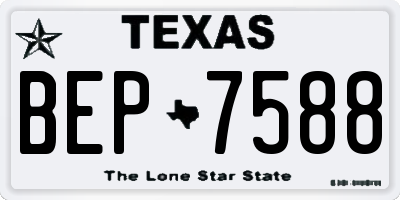 TX license plate BEP7588
