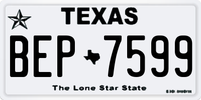 TX license plate BEP7599