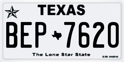TX license plate BEP7620