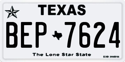 TX license plate BEP7624